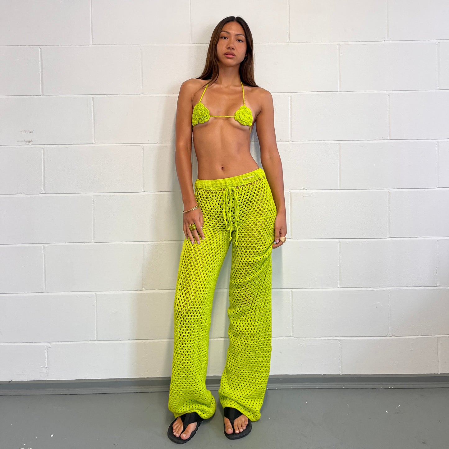 Limão Crochet Trousers