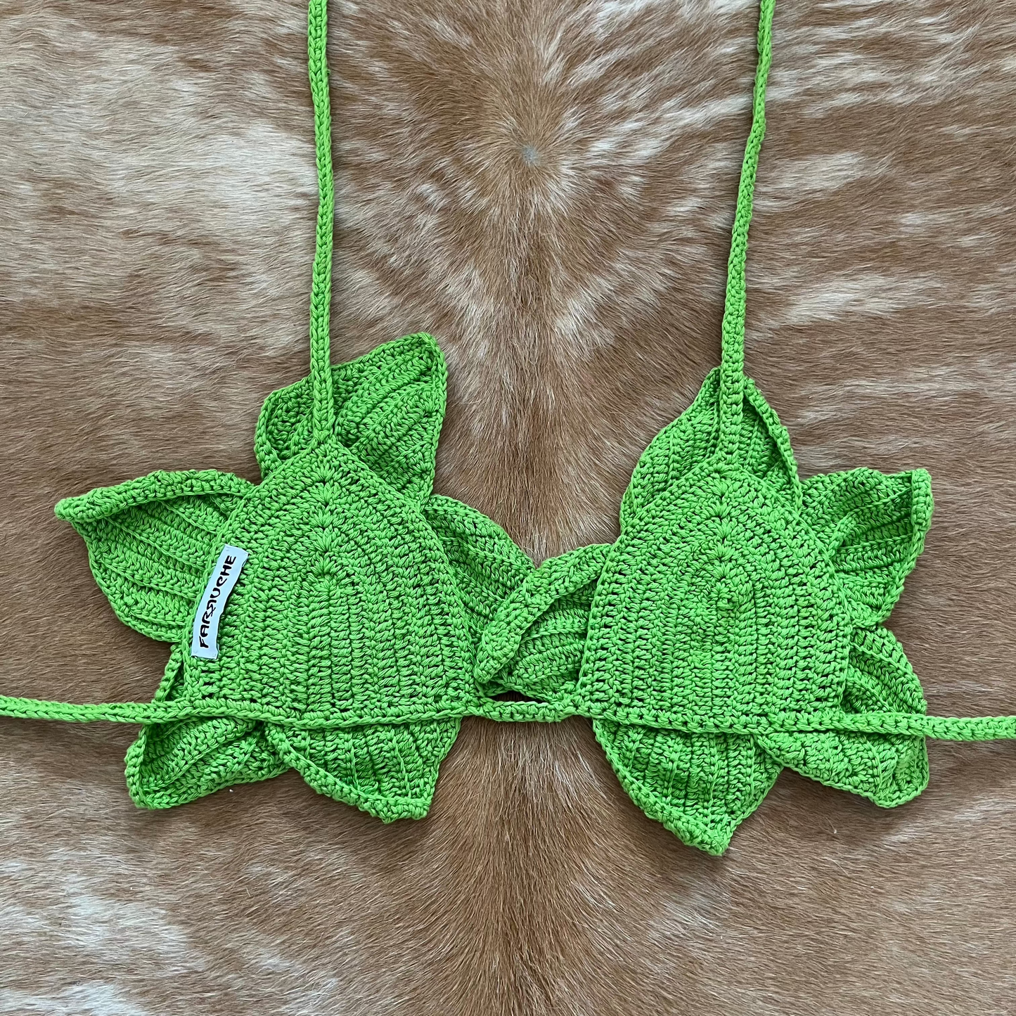 Beija Flor Crochet Top - Green