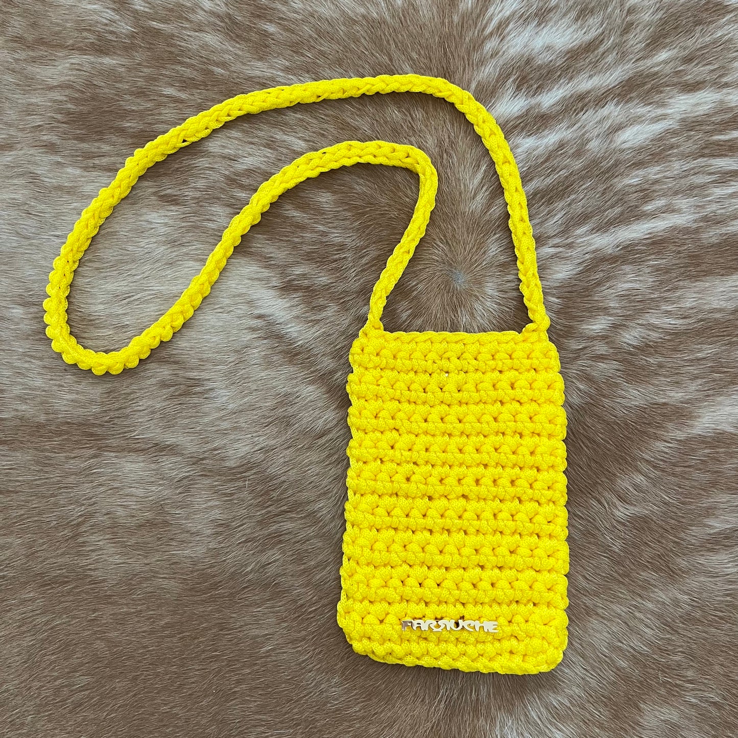 Crochet Cross Body Pouch - Yellow
