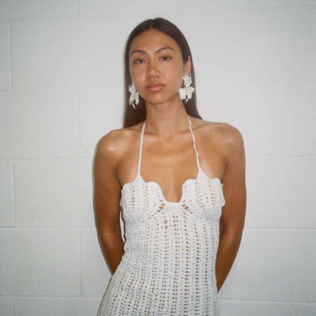 Concha Crochet Mini Dress