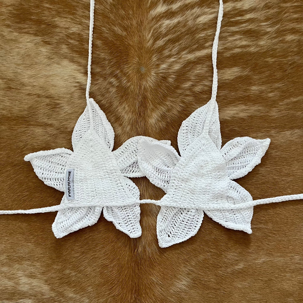 Beija Flor Crochet Top - White