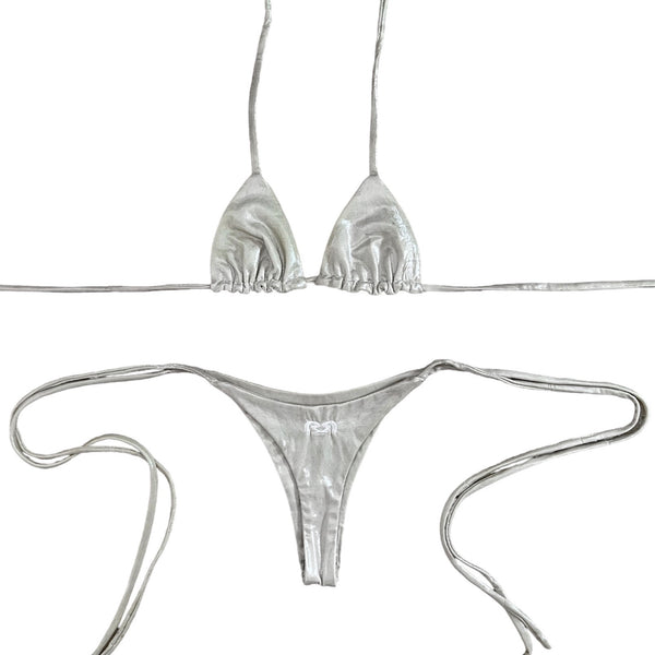 Copacabana Silver Bikini Top