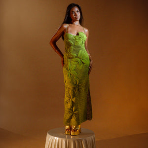 Beija Flor Maxi Dress - Green
