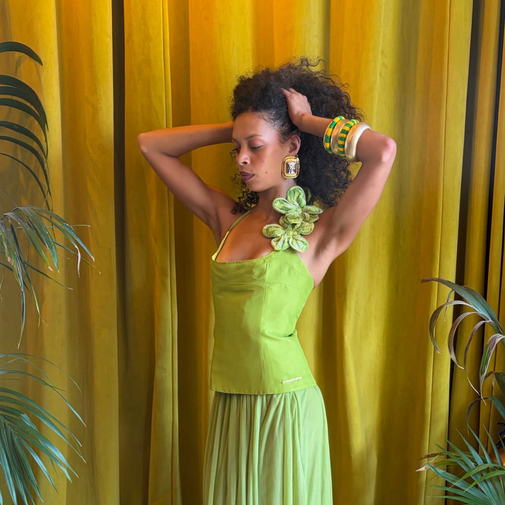 Citron Corset Top